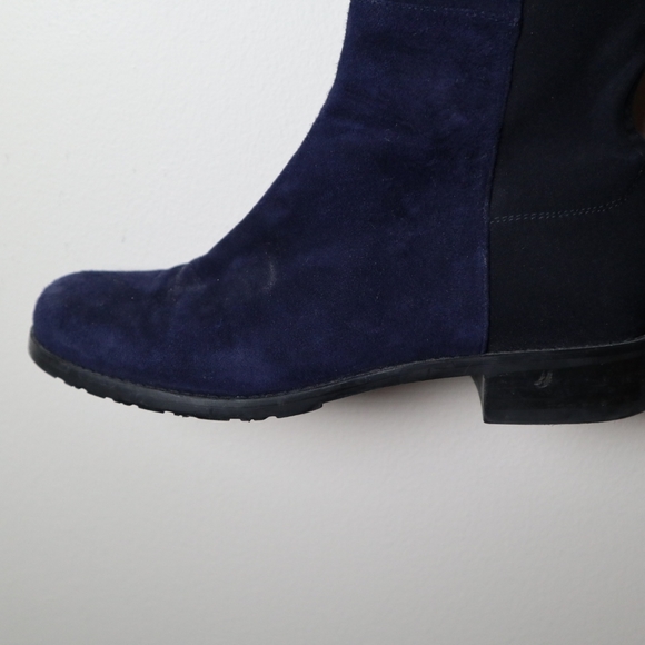 Stuart Weitzman blue suede over the knee boots - Picture 9 of 13